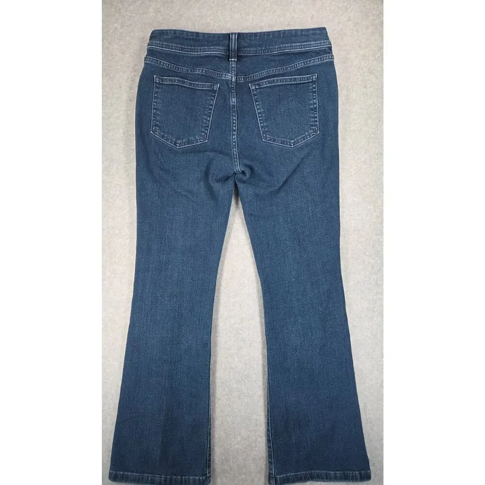 GAP Women's '70s Flare Jeans Low Rise Blue Denim Size 29 8R Stretch Vintage Styl